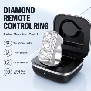 Diamond Smart Ring Fashionable TikTok Scrolling Ring Wireless Remote Control for App IOS Android