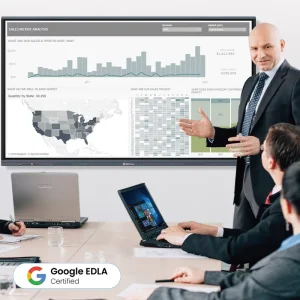 Digital 4K Multi Touch Screen Classroom Meeting Display Flat Panel Interactive Whiteboard Smart Board for Teaching