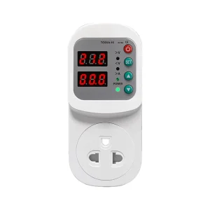 Digital Display 16A Overcurrent Protection Smart Socket Power Surge Protector EU Plug