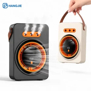 Digital Display Humidifying Mist Desk Fan USB Rechargeable Cooling Fan With Wall Mount Design for Office and Home Use