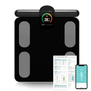 Digital Electric Glass Body Fat Scale with TFT Display 180kg Capacity BMI & Smart App Function
