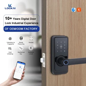 Digital Fingerprint Smart Lock for Wood/Glass/Steel/Aluminum Doors with Cloud for & Wi-Fi