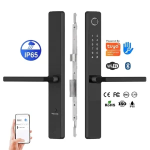 Digital Fingerprint Wifi App Card Narrow Electronic Door Lock for Aluminum Sliding Door