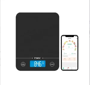 Digital Kitchen Scale with Tempered Glass Smart Food & Coffee Scale for Office & Outdoor Use Health App