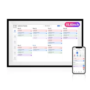 Digital Photo Frame Electronic Chore Char To Do List Planner for Home with WiFi Sync 15.6″ Family Smart Digital Calendar