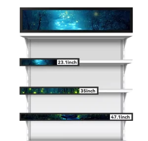 Digital Signage Smd Indoor P1.5 Smart Stock Ticker Advertising Board Banner Led Shelf Video Screen Display for Shelves