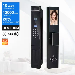 Digital Smart Electronic Security Intelligent Fingerprint Password Card Key App Door Lock for Home