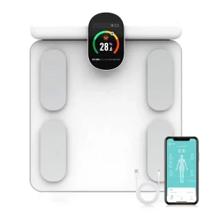 Digital Smart Scale Body Fat Water Content Measurement 180kg Capacity USB Charging ABS Plastic Tempered Glass-Multi-Use Weighing