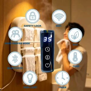 Digital Thermostat Electric Towel Dryer Touch Screen Temperature Controller Wall Mount Heating Control Panel Digital Thermostat