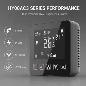 Digital Touch Screen Air Conditioning Thermostat Fan Coil Thermostat