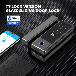 Digital Tuya WiFi Smart Biometric Fingerprint High Security Cloud Aluminium Alloy Glass Door Lock