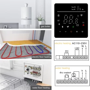 Digital Water Heating Thermostat in LED Screen Weekly Programmable Thermostat of Floor Heating Controller WiFi Thermostat