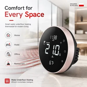 Digital Zigbee Knob Round Sauna RoomThermostats Wifi Underfloor Heating Thermostat WiFi 16A with NTC Sensor