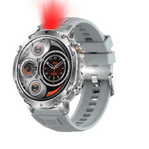 Direct Factory AK106 Smart Watch Men 1400mAh Large Battery IPX8 Waterproof BT Call Rugged Outdoor Sport Compass Silicone Strap