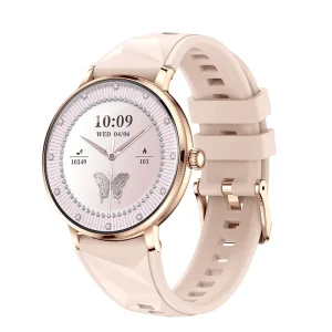 Direct Factory Newest AK107 Smart Watch 1.19″ AMOLED BT Call IPX8 HR SpO2 Multi-Sport Fitness Calories Sleep AI Silicone