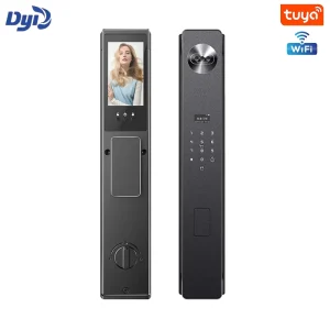 Diyu Auto Biometric Smart Lock Palm Vein Fingerprint 3D Face Recognition Wifi Tuya App Keyless Entry Home Apartment Wood