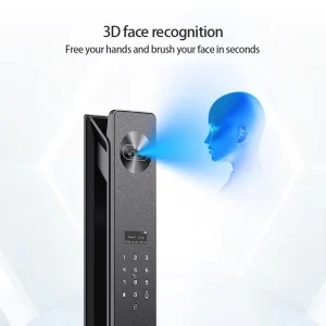 Diyu HM V70 Biometric Smart Lock Fingerprint Palmar Vein Key Tuya App 3D Face Recognition Aluminum Door Wood Stainless Steel