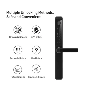 Diyu Waterproof Aluminum Sliding Smart Lock with for Fingerprint for Glass Wood Doors
