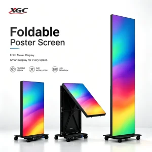 Docking Station LED Poster Display Digital Signage Advertising Totem Screen Swappable Cartridge Quick Swap for Franchise Kiosk