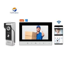 Doorbell 1080P with 7 Inch HD Screen WIFI Video Intercom 4 Wire Smart Doorphone Intercom System for Home Villa