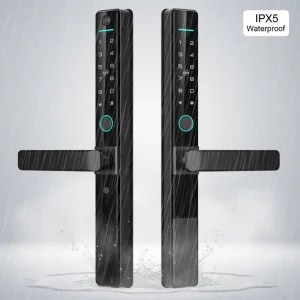 Double Sided Slim Aluminum Alloy Smart Lock Tuya WiFi TTLock IPX5 Waterproof Fingerprint Lock Cloud 100 Fingerprint SDK Type C