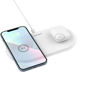 Dual Charging Wireless Charger 2 in 1 Supports 5W 10W 15W Fast Charging for Mobile Phones