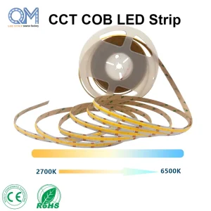 Dual Color 2700K-6500K DC12V 576 Chips 10MM PCB Width 7.5+7.5W Per Meter 5 Meter Led Light Strip