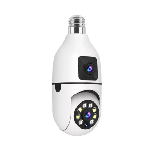Dual Lens Smart Camera Cctv IP Camera Wireless PTZ 360 Degree Dual Lens Light Bulb Camera