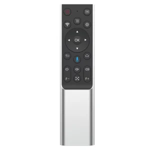 Dual Mode 2.4G BT USB IR Voice Control PC Air Mouse 4 Silicon Buttons for Android Smart TV Box Projector Learning Code Garage