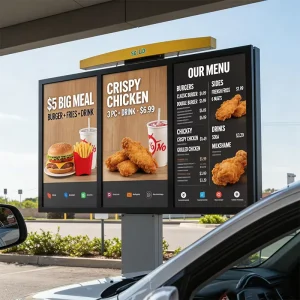 Dual Panel Ultra Wide LCD Digital Signage Display Stretched Bar Advertising Screen Video Wall Shelf Retail Store