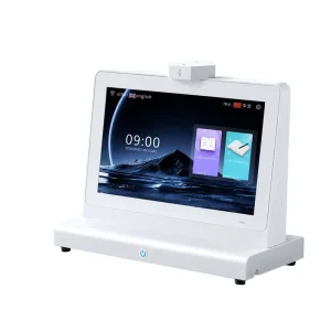 Dual Screen Translator for Hotel Front Desk and Business Counter with Real Time Voice Broadcast and AI Summary