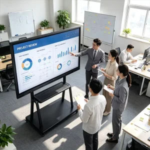 Dual System 4K Smart Conference Screen 65 75 86 98 Inch Multi Touch Intelligent Writing Wireless Casting Display