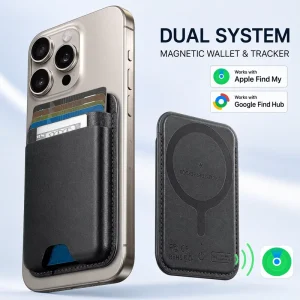 Dual System MagSafe Wallet Apple Find My Android Find Hub Magnetic RFID Card Holder Smart Tracker GPS Manufacturer