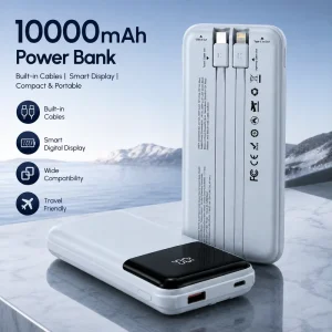 Dual USB Power Bank Pour Téléphone10000 MAh 22.5W Fast Charging Portable Charger LED Display Power Banks PD 20W USB C