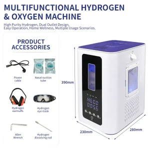 Dual User SPE PEM Technology Adjustable Flow Smart Touch Screen Home Sleep Hydrogen Oxygen Inhaler for OEM ODM