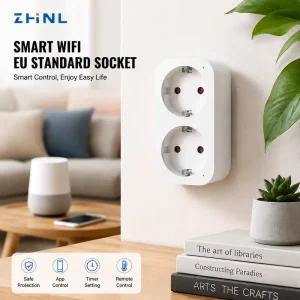 Durable EU/FR Standard Universal Travel Smart Home Power Adapter Plugs Sockets Voice Control Wifi Smart Socket EU Plug