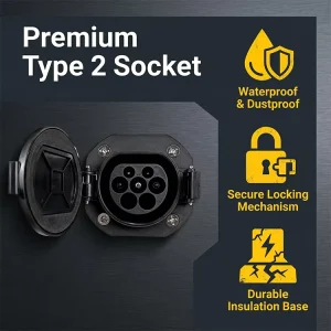 Dustproof and Waterproof European Standard Type 2 EV Charging Pile Vehicle-side Socket