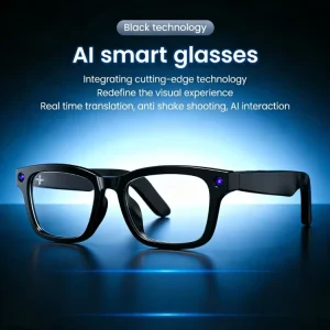 E02 Outdoor Sports Smart HD Camera Glasses for Young Users MusicPlayer Voice Assistant Translation Touch300mAh