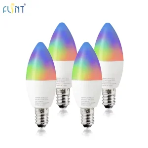 Smart Wireless Candle LED Bulb, E14/E27, 5W, RGB/RGBCW, App, Remote and Voice Control
