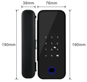 E186-3D Face WiFi Smart Glass door Lock Fingerprint Password App Control Door Lock