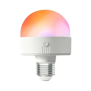Smart Dimmable E26/E27 Rechargeable RGB LED Bulb, Indoor Decorative Color-Changing Remote-Controlled Ceiling/Wall Light