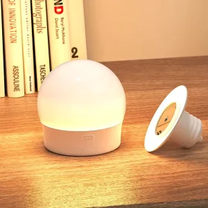 E26/E27 RGB Rechargeable LED Light Bulb for Indoor Decorative Lighting, Remote Control, Battery-Powered, Plastic Hook, DC Power Supply, CRI 80