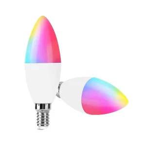 E26 Tuya Smart Bulb, WiFi Compatible with Alexa and Google Home, UL-Certified Candle-Shaped Smart Bulb