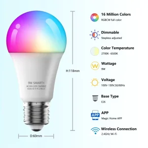 Wholesale Smart Home Lighting System Wireless LED E27 Bulbs, Custom Smart Bulbs with App