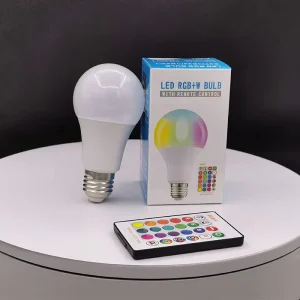 Indoor E27 3W 5W 10W 15W Smart Remote-Controlled RGB Dimmable Bulb, 16-Color-Changing RGB LED Globe Bulb