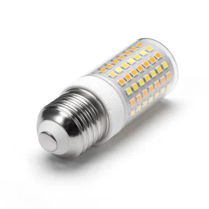 Latest Smart E27 Dimmable 7W LED Bulb, 2835 SMD Corn Lamp, Ceramic + PC, AC230V, 650 lm, Remote-Controlled, Four-Color Smart