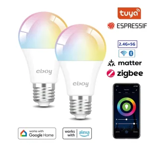 E27 B22 A70 RGBCW 11W 1055LM CE ERP WiFi LED Smart Home Light Bulb, Alexa and Google App Control, Dimmable