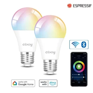 E27 B22 A70 RGBCW 11W 1055LM ESP WiFi LED Bulb, Compatible with Alexa and Google, App-Controlled, Dimmable Smart Home Light Bulb