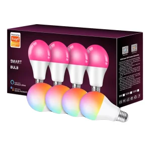 E27 LED Bulb AC Wi Fi Tuya RGB CCT 9W 220V Smart Light Voice Control with Alexa Google Home 1 2 4 Pack Dimmable CRI 80