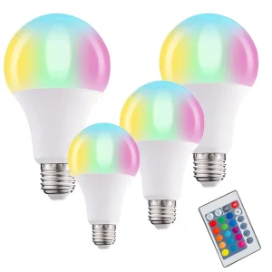 Hot-Selling Remote-Controlled E27 Smart LED Bulb, RGB, 16 Colors Available